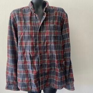 L.L.Bean Plaid Flannel Shirt Men’s L Traditional Fit Button Down Winter Outdoors